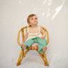 Baggy Baby Pant  Herb Green Vichy