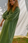 Bows Dress Woman Elm Green