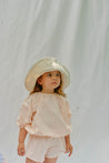 Carmen crop blouse Bellini linen
