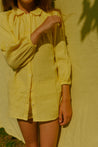 Buttoned Dress Yellow Iris