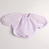 Carmen crop blouse Lavander linen