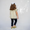 Lapel Collar Blouse Short Daisy Yellow Flowers