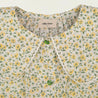 Lapel Collar Blouse Short Daisy Yellow Flowers