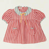 Bettina Summer Blouse Red and Pink Stripes