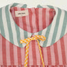 Bettina Summer Blouse Red and Pink Stripes