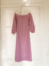 Hortensia Dress Burgundy Stripes Woman