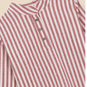 Mao Shirt Stripes Bordeaux