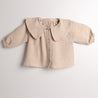 Lapel Collar Blouse Beige muslin