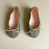 Ballerina shoes Green ribbons