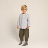 Mao simple shirt blue rib